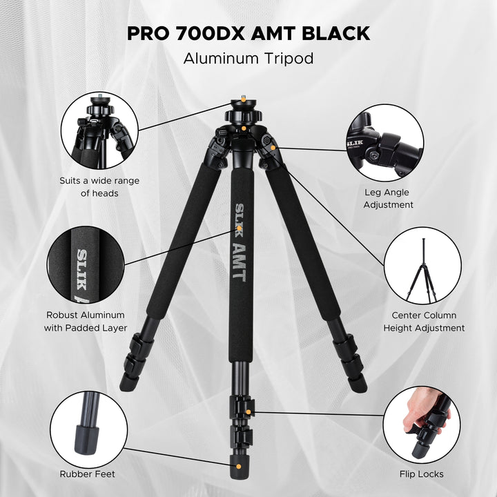 SLIK PRO 700 DX AMT Black | SLIK Tripods USA