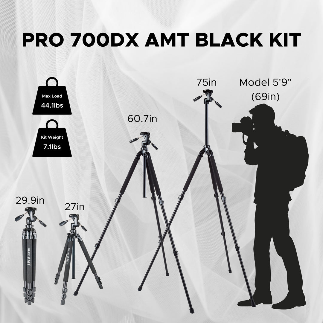 SLIK PRO 700 DX AMT Black - Kit | SLIK USA Tripods and Accessories