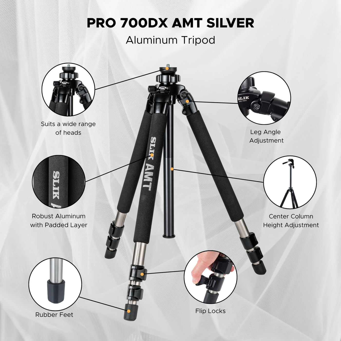 SLIK PRO 700 DX AMT | SLIK USA Tripods and Accessories – SLIK Tripods