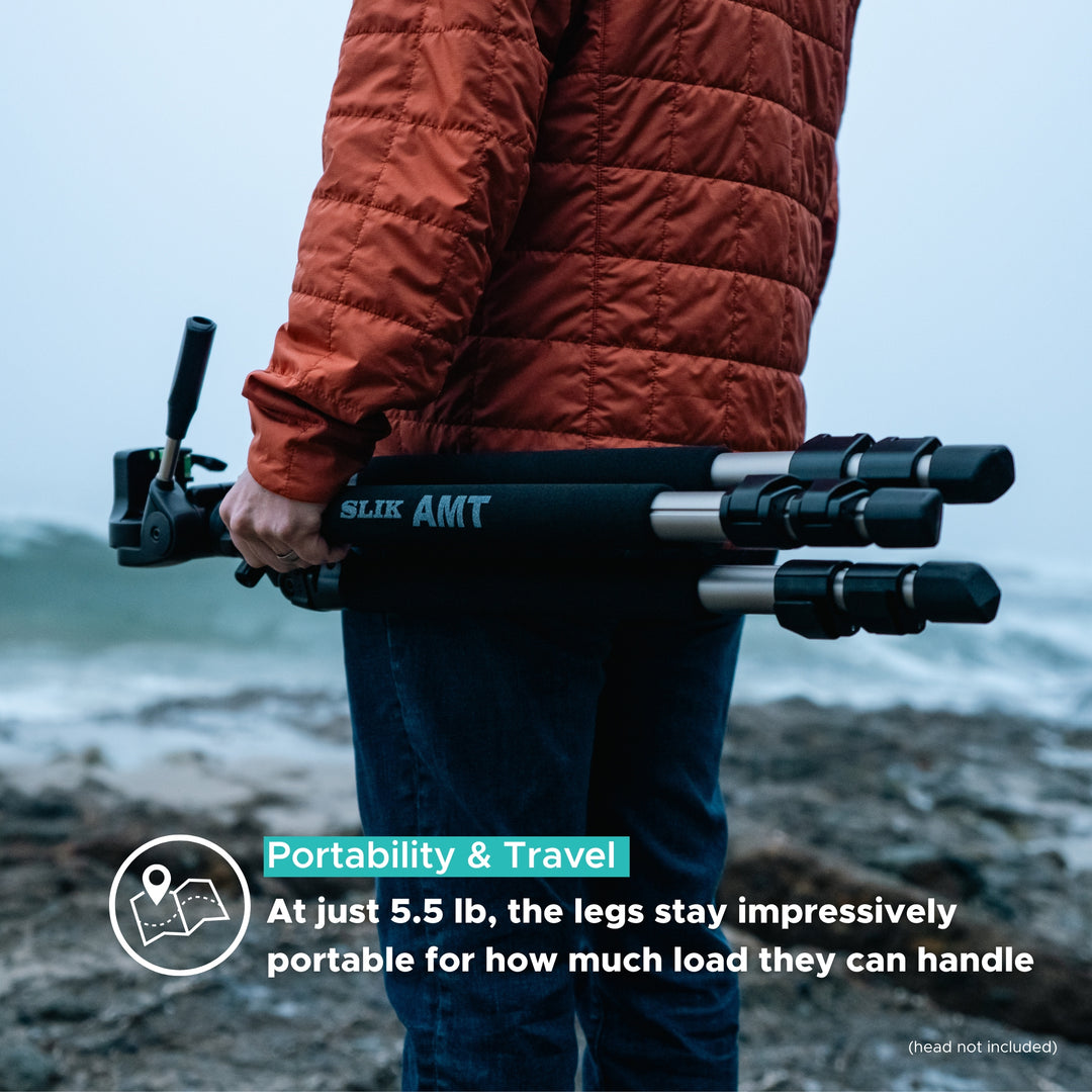 SLIK Tripods | Pro AL-700DX Aluminum Tripod Leg Only Silver