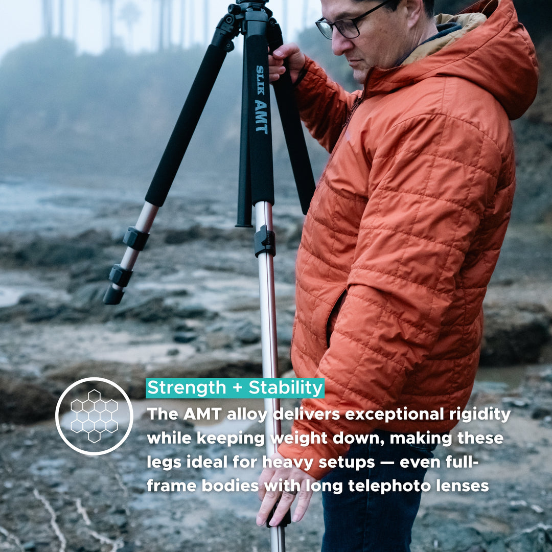SLIK Tripods | Pro AL-700DX Aluminum Tripod Leg Only Silver