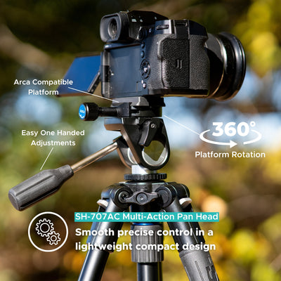 PRO AL-323EZAC Tripod Kit w/ Multi-Action Pan Head