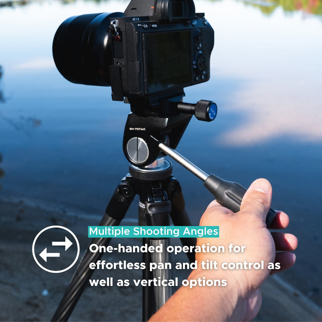 SLIK Tripods | SH-707AC Multi-action Pan Head with Acra-Type QR