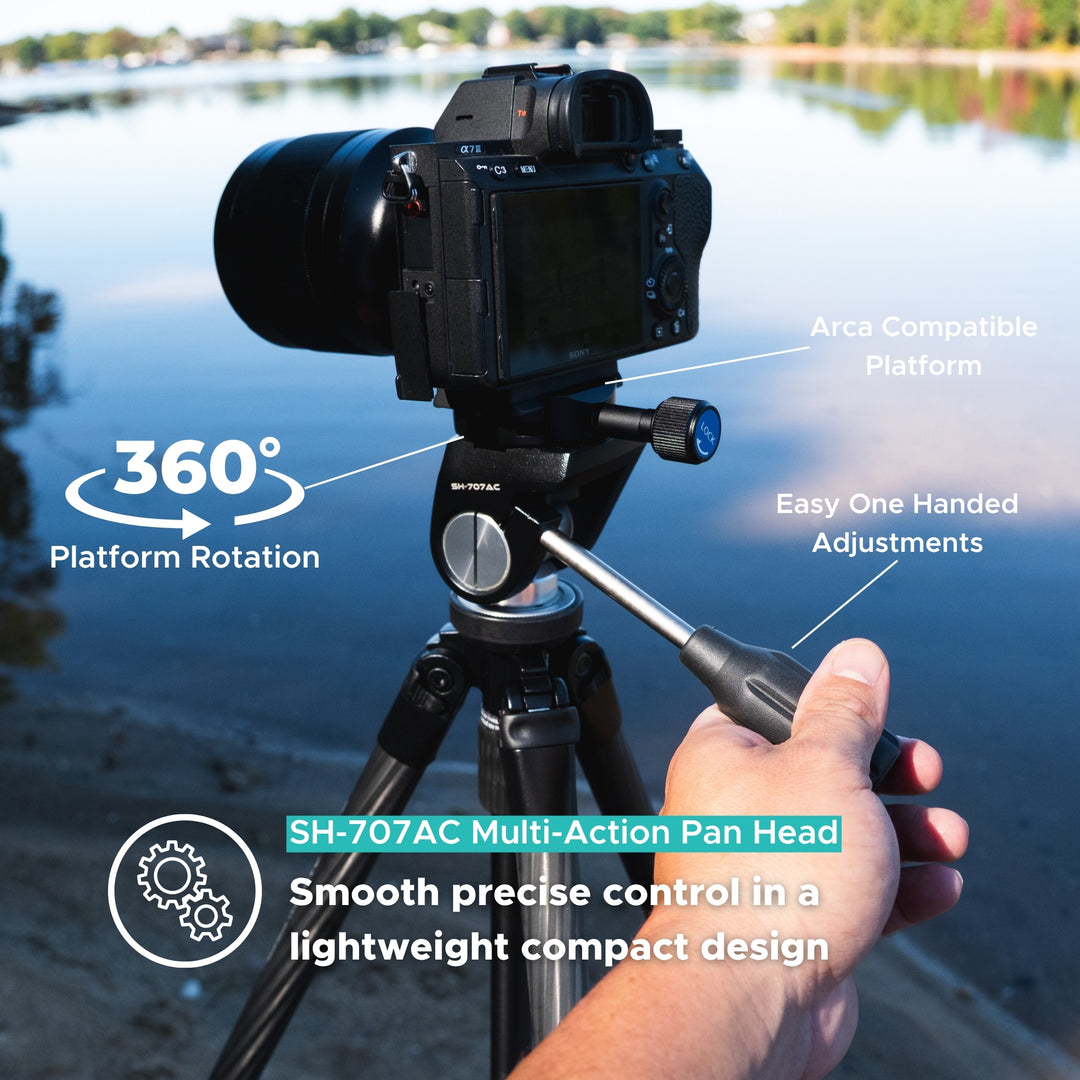 SLIK Tripods | Pro CF-634-EZAC Carbon Fiber Tripod w/ Head