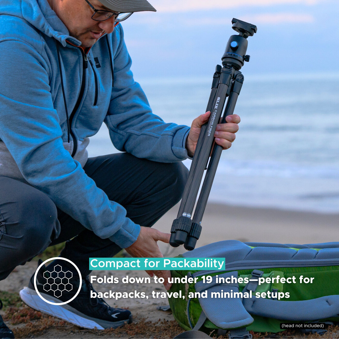 SLIK Tripods | Pro CF-632 Carbon Fiber Tripod Legs