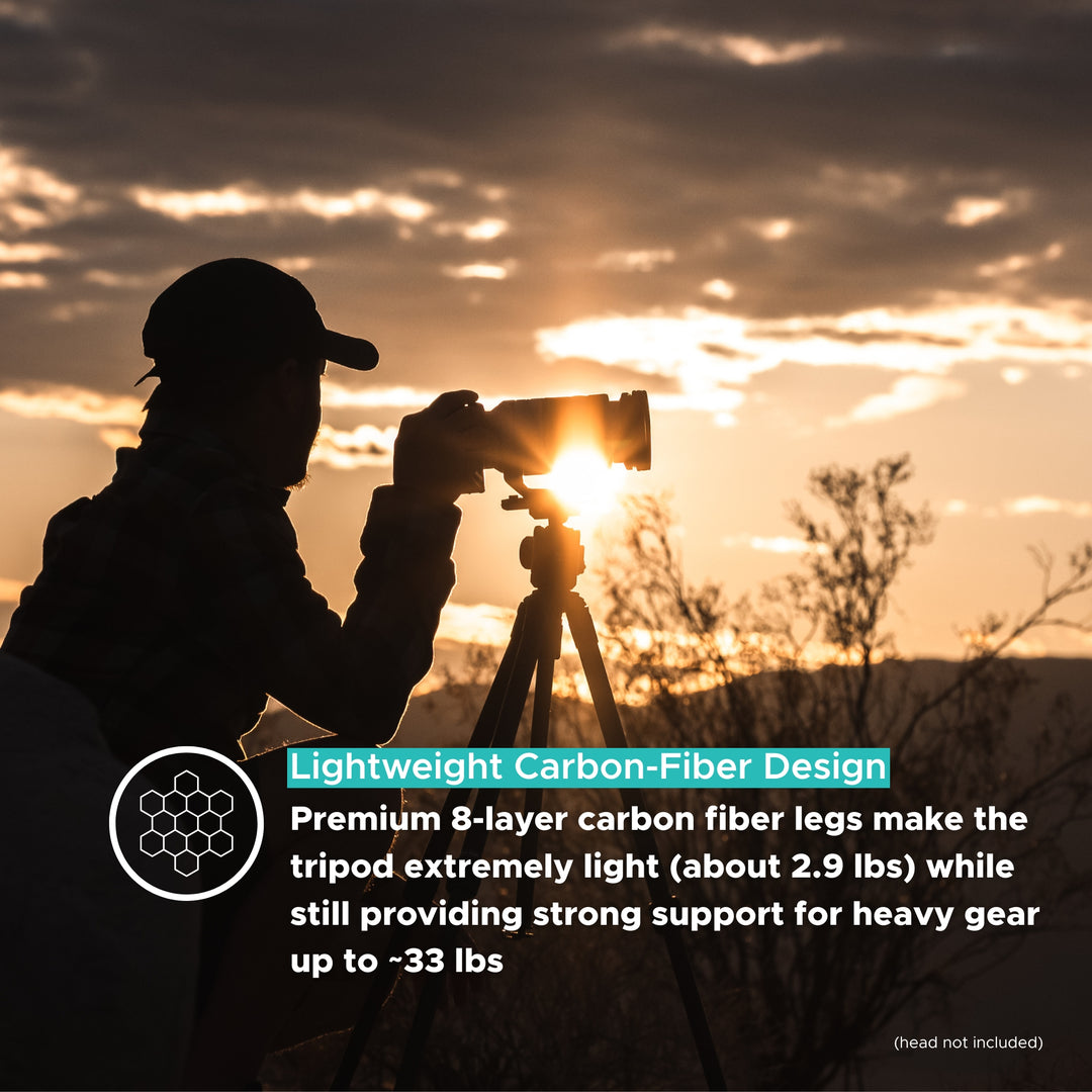 SLIK Tripods | Pro CF-733 Carbon Fiber Tripod Legs Only