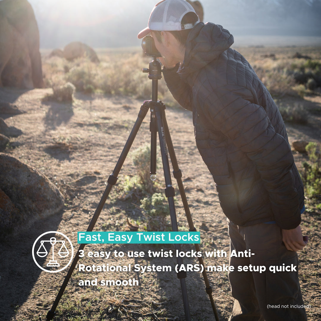 SLIK Carbon Fiber PRO CF-734 - Twist Locks | SLIK USA Tripods and