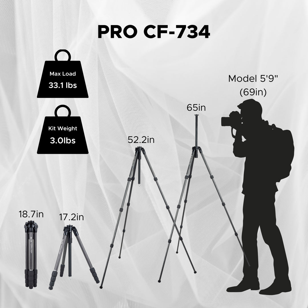 SLIK Tripods | Carbon Fiber PRO CF-734