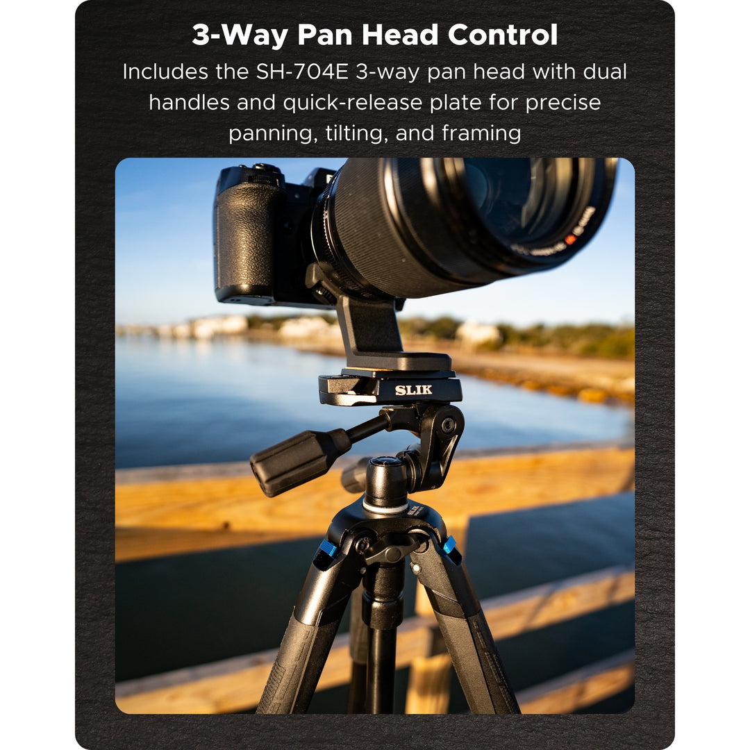 三脚　SLIK SPRINT PRO 3WAY BK SLIK Tripods | Sprint Pro III Tripod Kit w/ 3-way Pan Head