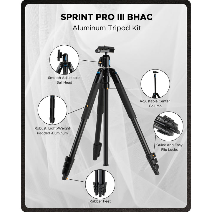SLIK Tripods | Sprint Pro III BHAC Tripod Kit w/ Ball Head