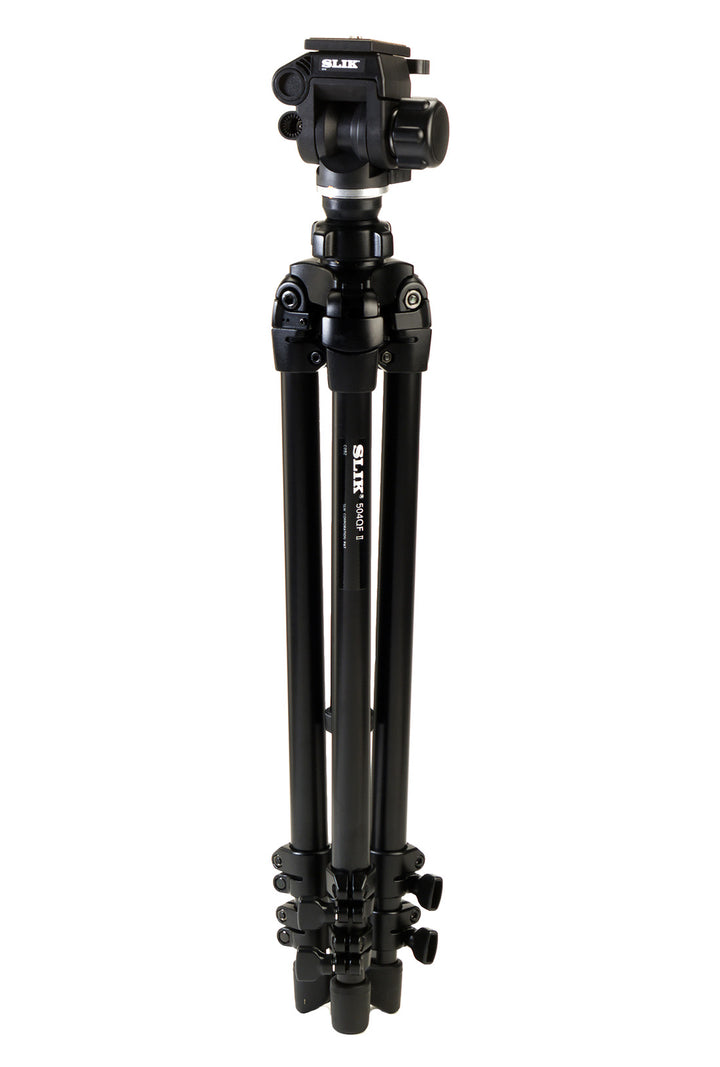 SLIK Tripods | 504QF II Aluminum Tripod Kit w/ Video Pan Head